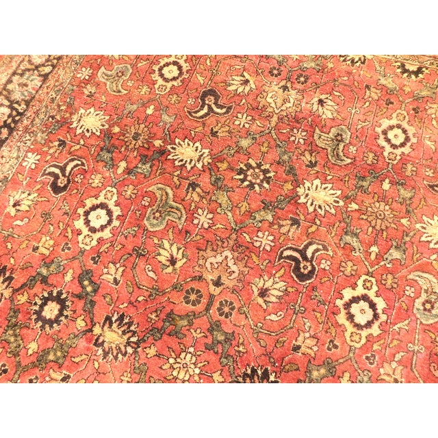 Textile Hand-Knotted Antique Persian Rug. For Sale - Image 7 of 18