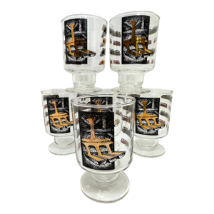 Cera Mid Century Lincoln Beer Glasses Set of 6