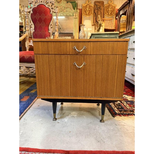 Brown Mid-Century Italian Teak Commode For Sale - Image 8 of 8