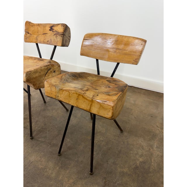 Mid 20th Century Set of Three Sculptural Brutalist Organic Mexican Modern Dining / Accent Chairs For Sale - Image 17 of 18