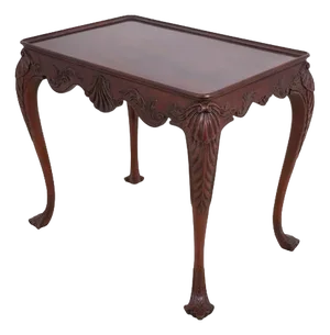 Gorgeous Irish Georgian Style Mahogany Finely Carved Tea Table