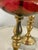 Red 1960s Mid Century Modern Cranberry Glass and Brass Lamps on Marble Bases, a Pair For Sale - Image 8 of 8