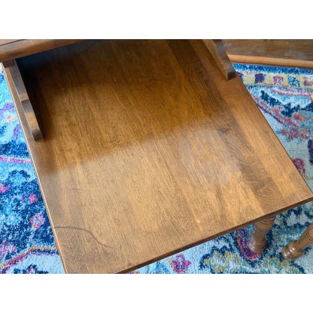 Heywood-Wakefield Mid 20th Century Heywood-Wakefield "Old Colony" Solid Maple Step Tables - A Pair For Sale - Image 4 of 12
