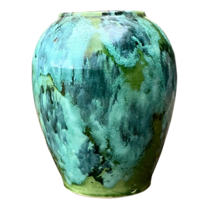 Vintage French Drip Glaze Vase