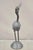 Vintage Hollywood Regency Pewter Metal 27" Crane Bird Garden Statue Hong Kong For Sale - Image 12 of 12