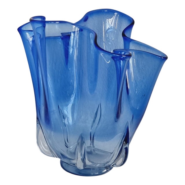 Murano Glass Handkerchief Vase, Italy, 1980s-1990s For Sale