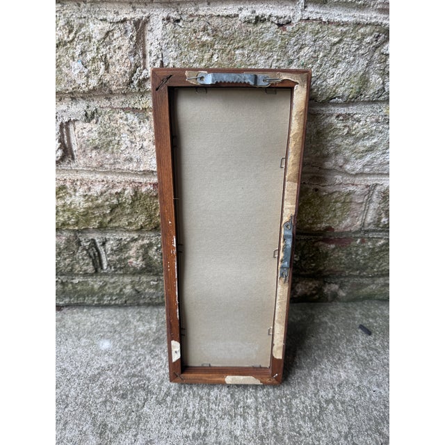 Small Vintage Wooden Wall Mirror For Sale - Image 12 of 12