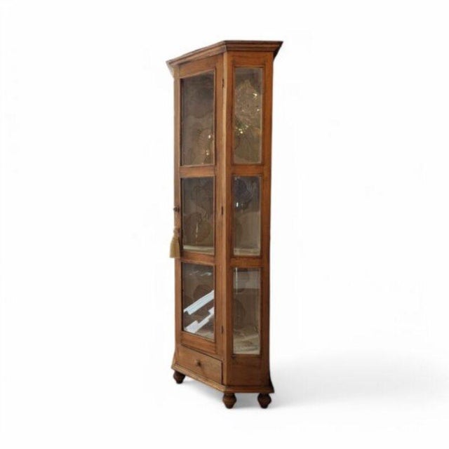 French Oak Corner Cabinet, 1890s For Sale - Image 3 of 7