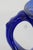 Glass Mid 20th Century Hand Blown Art Glass Mini Pitcher Small Creamer Cobalt Blue Swirl Pattern For Sale - Image 7 of 15
