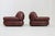 Set Vintage Italian Burgundy Lounge Chairs by Sapporo for Mobil Girgi, 1970s, Set of 2 For Sale - Image 4 of 11