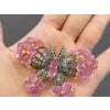 Stunning Bochic "Orient" Multi Sapphires & Ruby Brooch Set In 18K Gold & Silver For Sale - Image 16 of 18