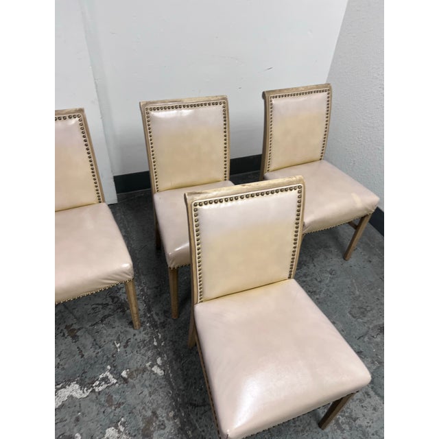 Art Deco Jean-Michel Frank Style Dining Chairs, Set of Four For Sale - Image 3 of 12