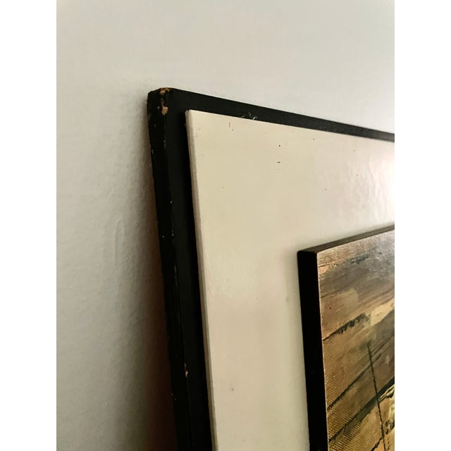 Large print of a signed still life Expressionist style in the style of Bernard Buffet, Antoine Villard, and Charles Levier...