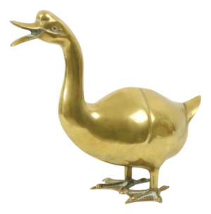 Large Brass Duck Sculpture, 1970s