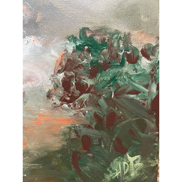 2020s Mist Over the Meadow – Original Abstract Landscape on Canvas by Heather Dawn Batchelor For Sale - Image 5 of 5