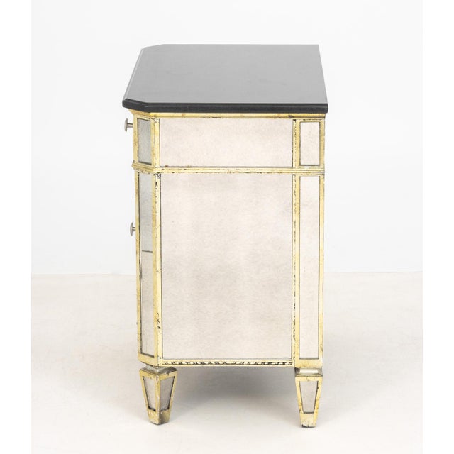 Wood Hollywood Regency Style Mirrored Cabinet For Sale - Image 7 of 9