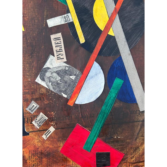 Constructivist Collage, 1930s, Mixed Media & Gouache For Sale - Image 14 of 15