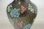 Chinoiserie Green & Aqua 9" Floral Cloisonné Vase For Sale - Image 3 of 5