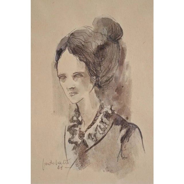 1960s Woman's Face, 1968, Work on Paper For Sale - Image 5 of 5