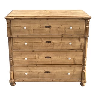 Pine Chest of Four Drawers For Sale