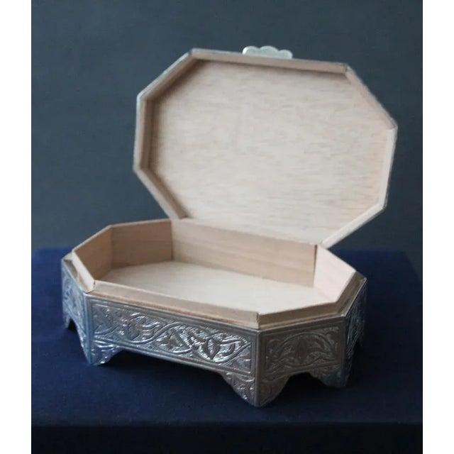 Wood Sterling Silver Jewelry Box, 1990s For Sale - Image 7 of 9
