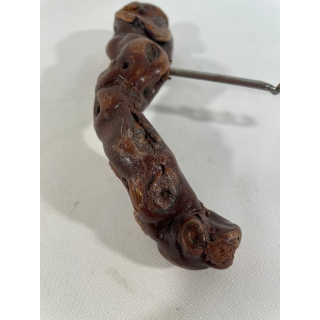 Wood Vintage Mid 20th Century French Natural Grapevine Corkscrew For Sale - Image 7 of 15