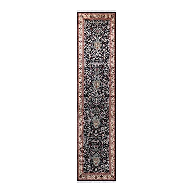 Mogul, One-of-a-Kind Hand-Knotted Area Rug - Black, 2' 8" x 12' 3" For Sale