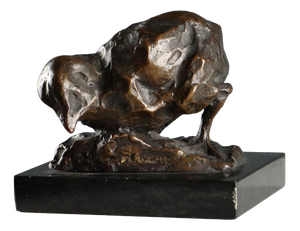 Italian Sculpture Bronze Bird on Marble Base