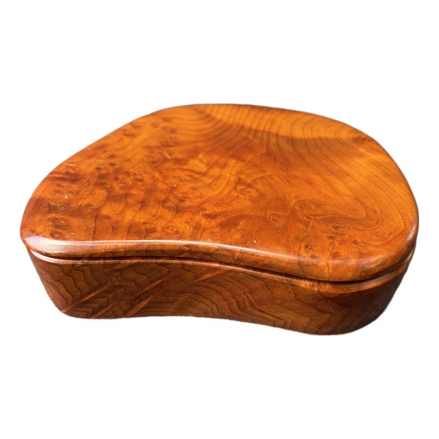 Vintage California Redwood Freeform Box For Sale