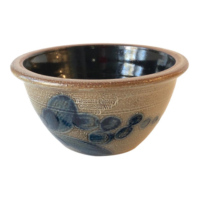 Salt Glazed Berry Bowl - Vintage Farmhouse For Sale