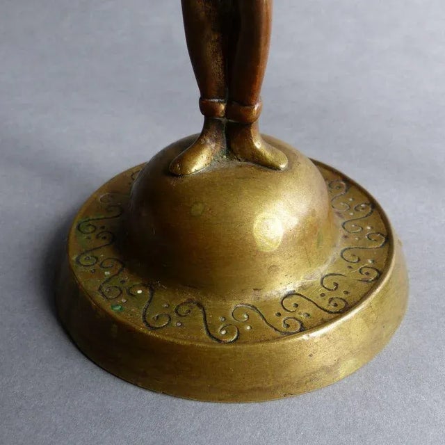 Metal Empire French Bronze Candleholders, 1800s, Set of 2 For Sale - Image 7 of 11