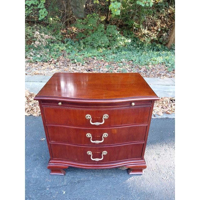 Wood Late 20th Century Baker Furniture Company Bachelors Chest Nightstand For Sale - Image 7 of 9