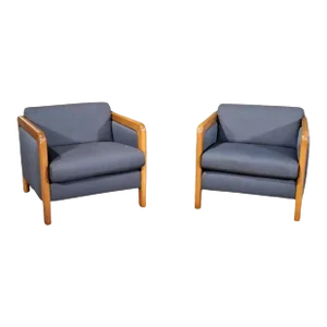 Wood Frame Lounge Chairs