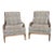 Pair of Late 20th Century Safari Style Wooden Framed Arm Chairs With Designer Leopard Print Fabric For Sale