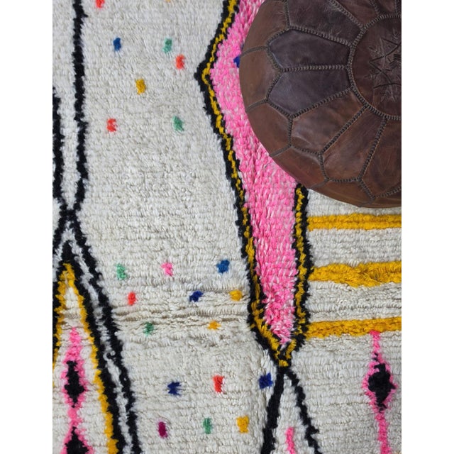 Textile Moroccan Wool Neon Rug - 8.2 X 4.9 Ft For Sale - Image 7 of 8
