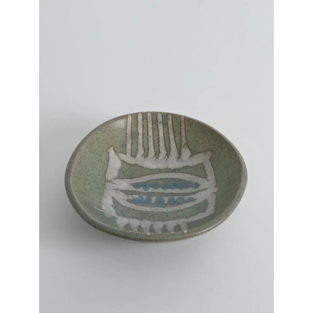Mid-Century Modern Handmade Stoneware Bowl with Abstract Motif, 1960s For Sale - Image 14 of 18