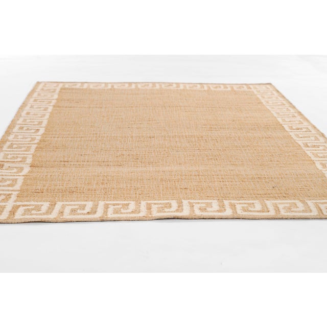 Tan Erin Gates by Momeni Orchard Ivory Greek Key Hand Woven Rug 5'X8' For Sale - Image 8 of 12