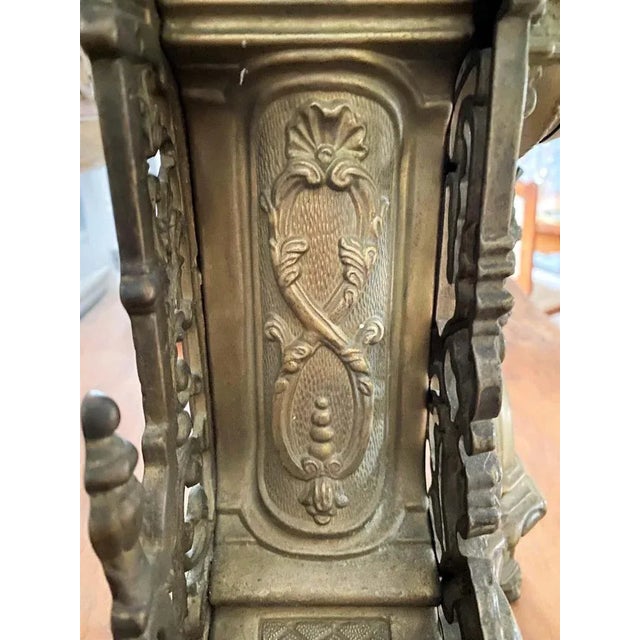 Decorative Golden Clock in Louis XIV Style, 1950s For Sale - Image 6 of 12