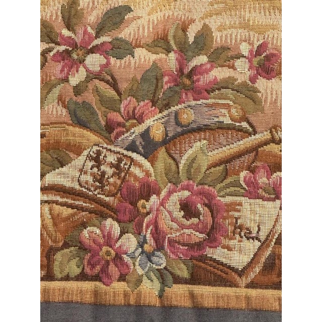 Mid-Century Modern French Aubusson Style Jacquard Halluin Tapestry, 1960s For Sale - Image 16 of 18