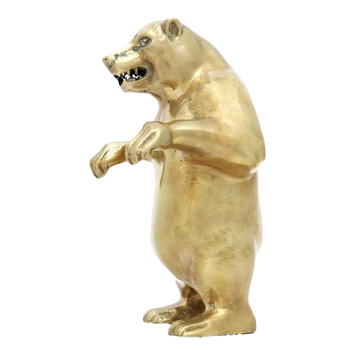 Vintage Brass Bear Figurine Chairish