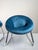 Chromed Metal and Blue Velvet Armchairs, Set of 2 For Sale - Image 10 of 15