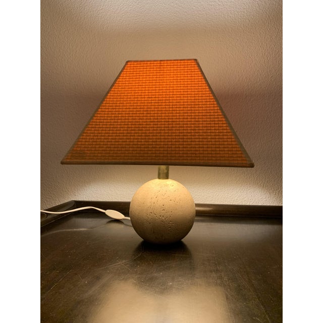 Mid-Century Travertine Lamp, 1980s For Sale - Image 13 of 13