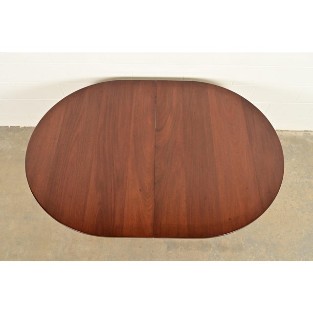 Kittinger Georgian Solid Mahogany Double Pedestal Extension Dining Table For Sale - Image 9 of 15