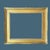 Elegant Gold Picture Frame in an Art Nouveau style. Custom made for our store in Mexico in the 1980s. It has a lovely 3.25...