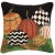 Traditional Painted Pumpkins Hook Pillow, 18" x 18" For Sale - Image 3 of 3