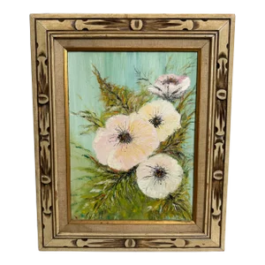 Mid Century Tropical Floral Painting