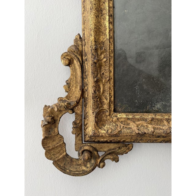 Antique Venetian Gilded Wood Mirror, 1700 For Sale - Image 3 of 14