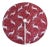 Large Custom-Tailored 53" Red & White Leaping Deer Christmas Holiday Tree Skirt For Sale
