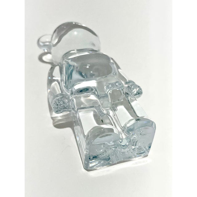 Glass Baccarat Be@rbrick Clear Crystal Figurine Created in Collaboration With Japanese Brand Medicom For Sale - Image 7 of 9