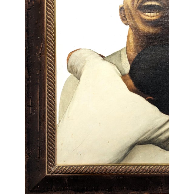 Brown Buford Evans “God Save the Children” Early Figurative Portrait of an Anguished Black Man, 1972 For Sale - Image 8 of 11